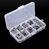 Lixada 80pcs Kit de réparation canne de Pêche Anneaux de tête inoxydable multi-taille