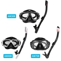 Lixada adultes masque de plongée libre tuba anti-buée plongée masque de plongée en apnée ensemble masque de plongée sous-marine verre trempé lunettes pour hommes