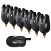 Lixada Alarme De Pêche Numérique Sans Fil De Pêche Bite Alarmes Set Récepteur De Pêche Sound Alert Kit Led Indicateur D