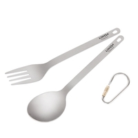 Lixada ensemble de couverts et fourchette à dîner en titane léger pour la maison Camping randonnée randonnée pique-nique