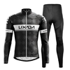 Lixada ensemble de vêtements de cyclisme coupe-vent à manches longues veste en jersey de vélo 3D pantalon rembourré en plein air cyclisme en cours d
