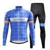 Lixada ensemble de vêtements de cyclisme coupe-vent à manches longues veste en jersey de vélo 3D pantalon rembourré en plein air cyclisme en cours d