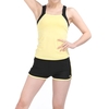 Lixada femmes sans manches Yoga Respirant Set Sport Singlet Top Bra + Shorts pour Running Fitness Gym