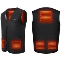 Lixada gilet chauffant USB gilet chauffant électrique gilet vêtements chauffants pour hommes et femmes