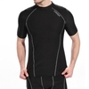 Lixada hommes à court rapide séchage respirant Sport T-shirt Compression chemise manches d’entraînement Indoor & extérieur Fitness