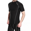 Lixada hommes à court rapide séchage respirant Sport T-shirt Compression chemise manches d’entraînement Indoor & extérieur Fitness
