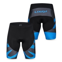 Lixada Hommes Cuissard 4D Gel Rembourré Vélo Équitation Demi-Pantalon Vélo Vélo Collant