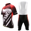 Lixada Hommes Cyclisme Vêtements Set À Séchage Rapide À Manches Courtes Maillot De Bicyclette Tops 3D Coussin Rembourré Riding Bib Shorts Collants Pantalon