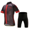 Lixada Hommes Cyclisme Vêtements Set à séchage rapide À Manches Courtes Maillot De Bicyclette Tops 3D Coussin Rembourré Riding Shorts Collants Pantalon