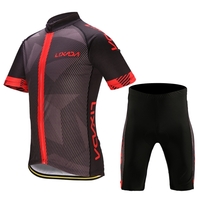 Lixada Hommes Cyclisme Vêtements Set à séchage rapide À Manches Courtes Maillot De Bicyclette Tops 3D Coussin Rembourré Riding Shorts Collants Pantalon