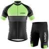 Lixada hommes maillot de cyclisme ensemble chemise de vélo à manches courtes à séchage rapide respirant et short rembourré en mousse vtt ensemble de tenue de cyclisme