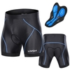 Lixada hommes vélo short rembourré avec poignées de jambe antidérapantes cyclisme 3D sous-vêtements rembourrés rembourrage de vélo Shorts d