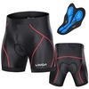 Lixada hommes vélo short rembourré avec poignées de jambe antidérapantes cyclisme 3D sous-vêtements rembourrés rembourrage de vélo Shorts d
