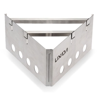 Lixada inox Portable léger bois poêle extérieur cuisson pique-nique Camping randonnée brûleur