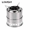 Lixada inox Portable léger bois poêle poêle lampe extérieure cuisine pique-nique barbecue Camping