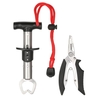 Lixada multifonctionnel T poignée en acier inoxydable Fish Lip Gripper Grip Piers set Lutte contre la pêche Lutte Perche de poisson Outil de pêche
