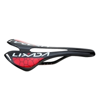 Lixada Noir Brillant Selle en Fibre de Carbone Complet Super-léger pour MTB VTT Vélo de Montagne Vélo de Route Cyclisme Selle Creuse de Vélos 275 * 143mm 120g