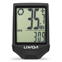 LIXADA ordinateur de vélo sans fil vtt compteur de vitesse odomètre IPX6 étanche cyclisme température mesurable chronomètre de vélo