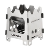 Lixada Outdoor Camping Stove Portable Ultralight Folding Acier inoxydable Poêle à bois Poêle à alcool de poche avec bac à alcool Camping Pêche Randonnée pédestre À dos