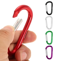 Lixada Pack of 6 Mousqueton en aluminium Clip D-ring Carabine de verrouillage Porte-clés