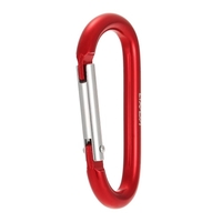 Lixada Pack of 6 Mousqueton en aluminium Clip D-ring Carabine de verrouillage Porte-clés