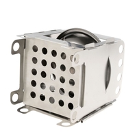 Lixada Portable En Acier Inoxydable Léger Pliant Poêle À Bois De Poche Alcool Poêle Avec Pliable Bellow Cuisson En Plein Air Camping Randonnée
