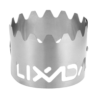 Lixada Portable extérieur 2-en-1 ultra-léger titane étagère à alcool pare-brise Camping randonnée sac à dos