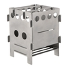 Lixada Portable Titanium Léger Pliant Poêle À Bois Poêle Poêle En Plein Air Camping Cuisine Pique-Nique Sac À Dos Cuisinière