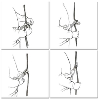 Lixada Rescue Figure 8 35 kN descendeur extérieure O-ring crochet Rappel Device pour Rappelling Assurage Escalade
