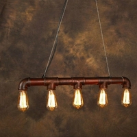 Lixada Retro Personnalité Pipe à Eau En Forme de Suspension Pendentif Lampe Titulaire