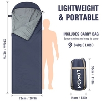 Lixada sac de couchage pour adultes sac à dos léger sac de couchage simple avec sac de rangement