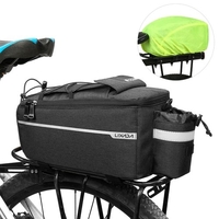 Lixada Sac isotherme de coffre isolé avec housse de pluie Étanche Vélo Vélo Porte-bagages arrière Rangement Sac à bagages Réfléchissant VTT Sacoche de vélo Sac à bandoulière