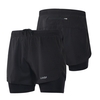 Lixada Shorts de course 2-en-1 pour homme Séchage rapide Respirant Entraînement actif Exercice Jogging Cuissard avec doublure plus longue