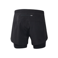 Lixada Shorts de course 2-en-1 pour homme Séchage rapide Respirant Entraînement actif Exercice Jogging Cuissard avec doublure plus longue