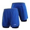 Lixada Shorts de course 2-en-1 pour homme Séchage rapide Respirant Entraînement actif Exercice Jogging Cuissard avec doublure plus longue