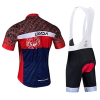 Lixada été cyclisme maillot ensemble à manches courtes vélo chemise et cuissard rembourré respirant vtt vélo équitation vélo cyclisme costume