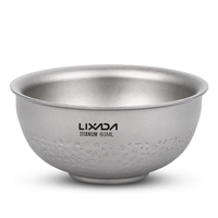 Lixada Tasse à thé à double paroi en titane 60 ml Mini tasse pour bureau à domicile extérieur