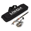 Lixada Tige télescopique à canne à pêche et bobine complète Kit Fibre de carbone pigeon de pêche + pistolet de pêche à fouet + pistolet de pêche porte-bagages Ensemble d