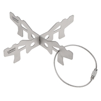 Lixada Titane Alcool Réchaud Rack Cross Stand Camping Réchaud Stand Support Rack
