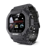 LOKMAT Écran tactile TFT OGS de 1, 14 pouces Montre de sport multifonction Smart Watch