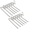 Lot de 2 cintres pour pantalons peu encombrants,  antidérapants,  organisateur de placard mou,  rangement pliable 6 en 1,  porte-pantalon superposé pour garde-robe,  rangement et organisateur de maison