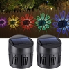 Lot de 2 lampes solaires RVB pour terrasse,  appliques murales solaires étanches,  lampes solaires d