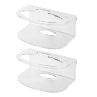 Lot de 2 supports muraux en acrylique compatibles avec Orbi Dual Band WiFi 6 RBK351 / 352/353,  transparent