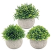 Lot de 3 mini plantes artificielles en faux pot d