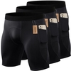 Lot de 3 shorts de sport pour hommes sous-vêtements d