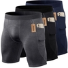 Lot de 3 shorts de sport pour hommes sous-vêtements d