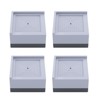 Lot de 4 coussinets de pieds pour lave-linge Coussinets anti-vibrations carrés Coussinets anti-dérapant anti-chocs et antibruit réglables en hauteur pour lave-linge Sèche-linge Meubles de réfrigérateur Appareils ménagers
