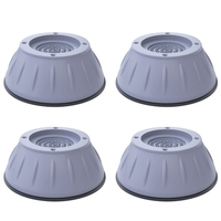 Lot de 4 coussinets de pieds pour lave-linge Tapis de sol Anti-vibration Antidérapant Antichoc Antibruit Coussinets réglables en hauteur pour lave-linge Sèche-linge Réfrigérateur Meubles Appareils ménagers