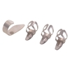 Lot de 4 Crampons en acier inoxydable 1PCS et 3PCS Plectres a ongles argentés Set pour Acoustique Guitare Electrique Accessoires Basse