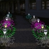 Lot de 4 lampes solaires à LED avec ombre blanc chaud et coloré pour paysage